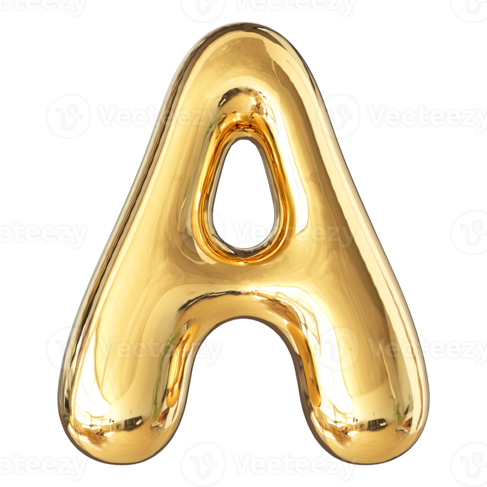 3D Font Letter A uppercase png