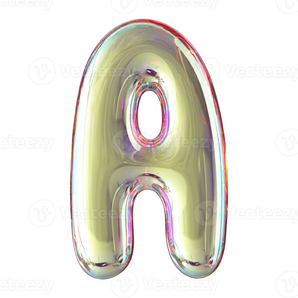 3D Font Letter A uppercase png