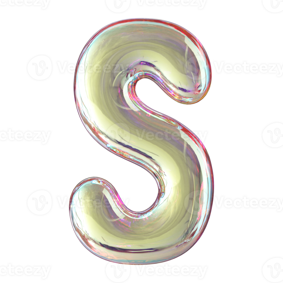 3D Font Letter S uppercase png
