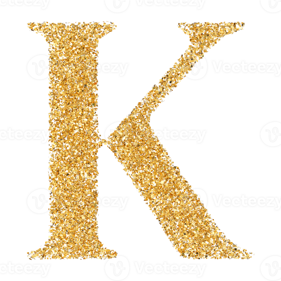 3D Font Letter K uppercase png