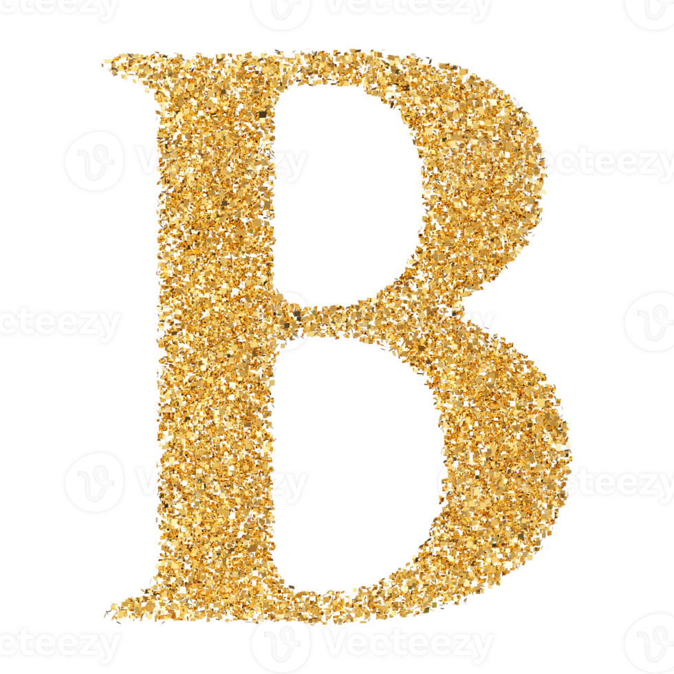 3D Font Letter B uppercase png