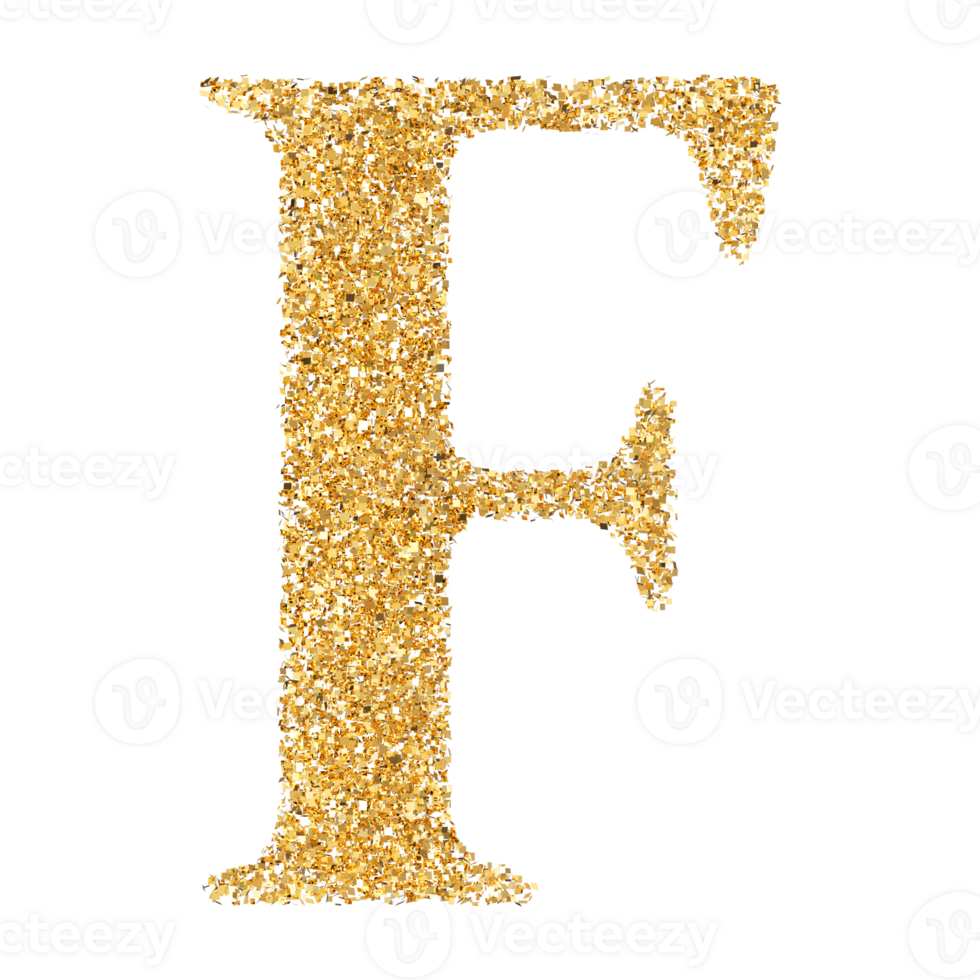 3D Font Letter F uppercase png
