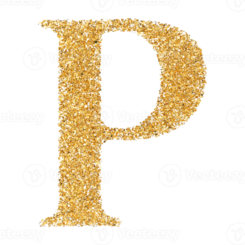 3D Font Letter P uppercase png