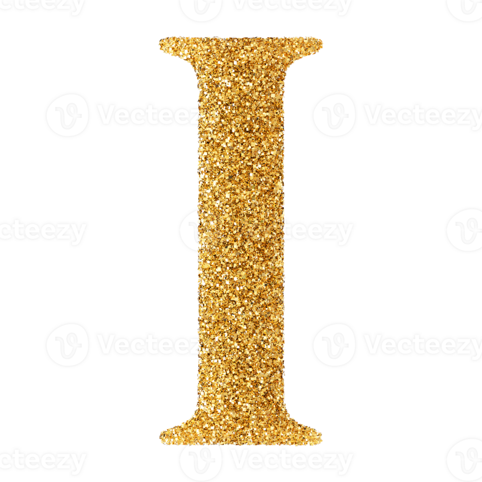3D Font Letter I uppercase png