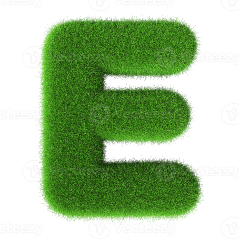 3D Font Letter E uppercase png