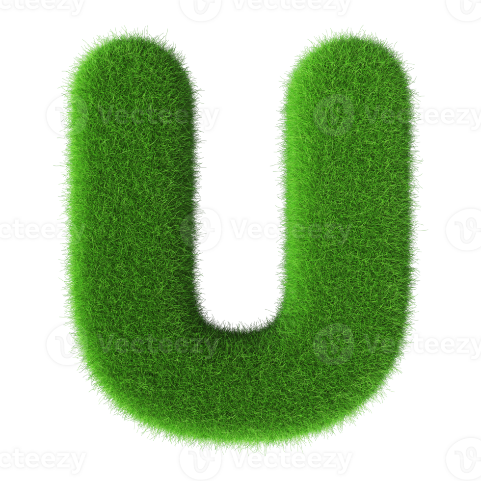 3D Font Letter U uppercase png