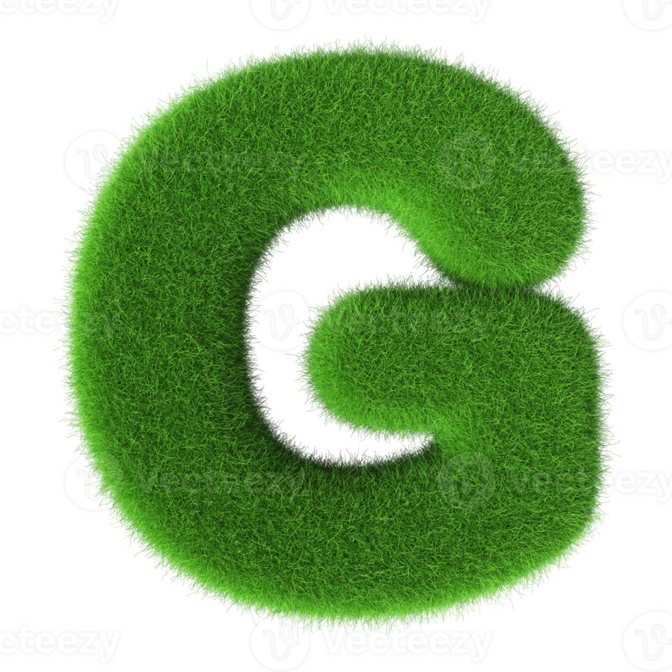 3D Font Letter G uppercase png