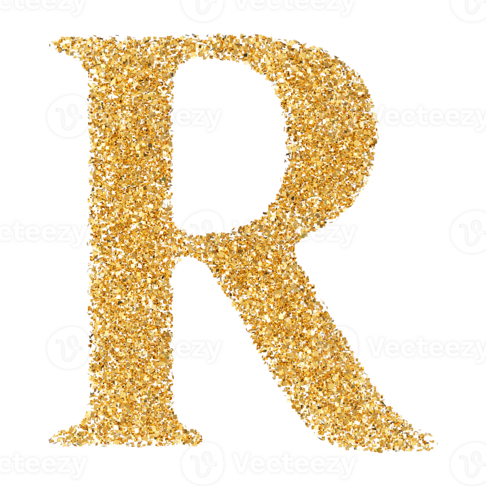 3D Font Letter R uppercase png