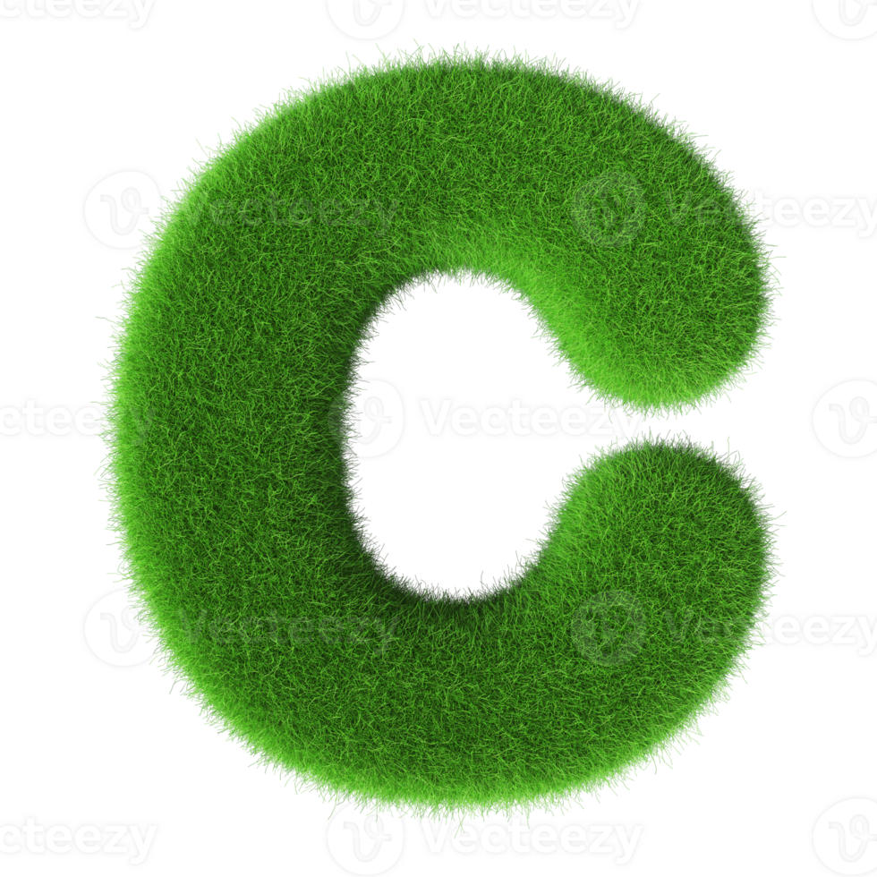 3D Font Letter C uppercase png
