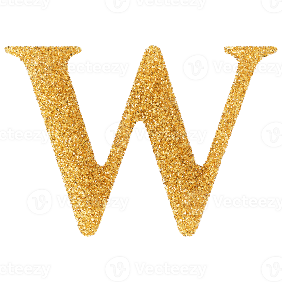3D Font Letter W uppercase png