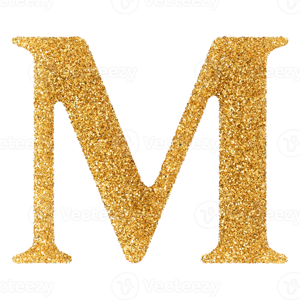 3D Font Letter M uppercase png