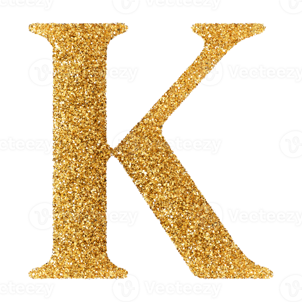 3D Font Letter K uppercase png