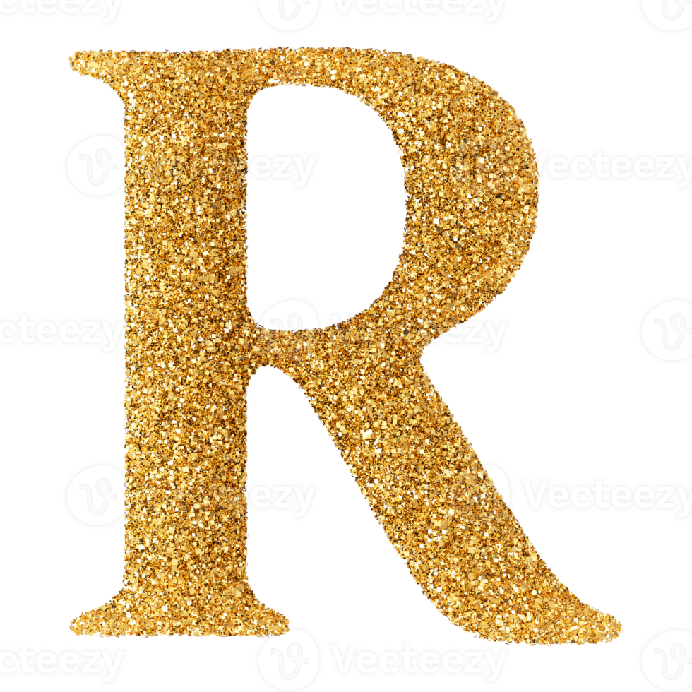 3D Font Letter R uppercase png
