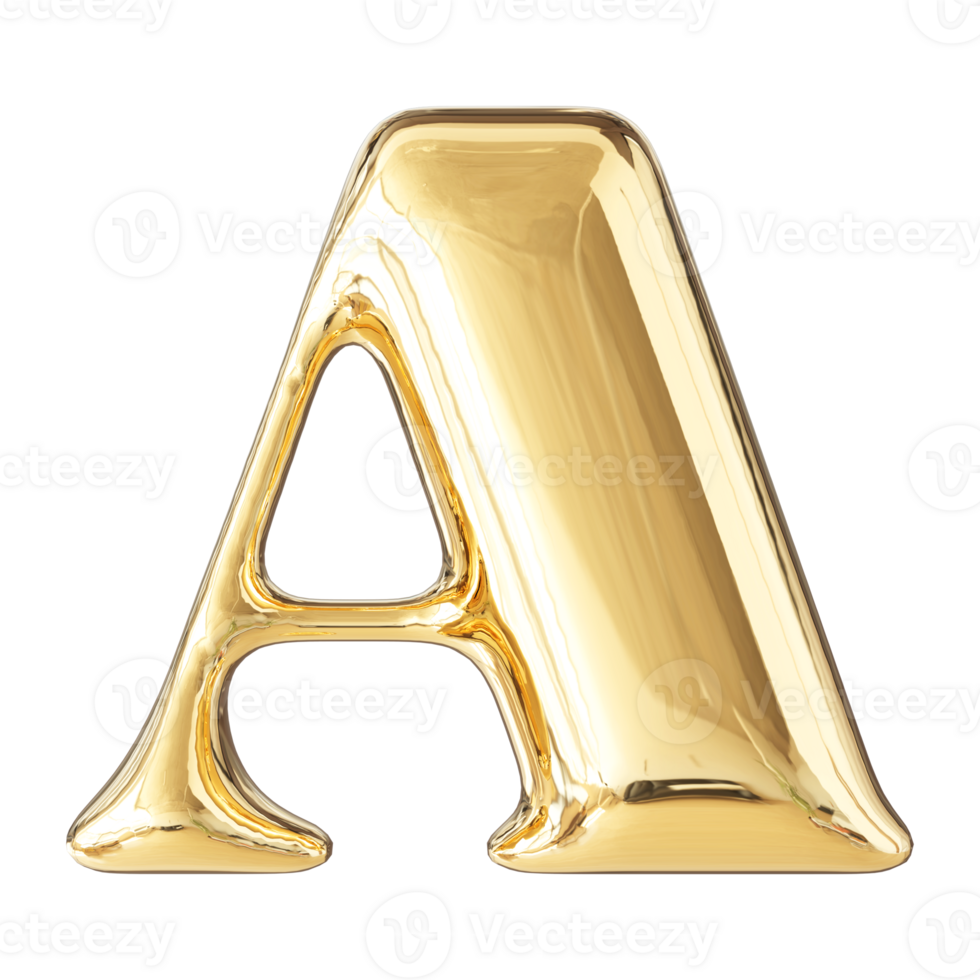 3D Font Letter A uppercase png