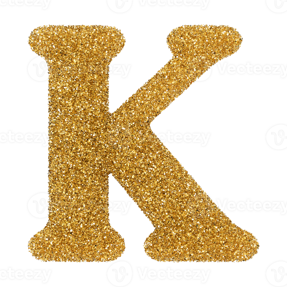 3D Font Letter K uppercase png
