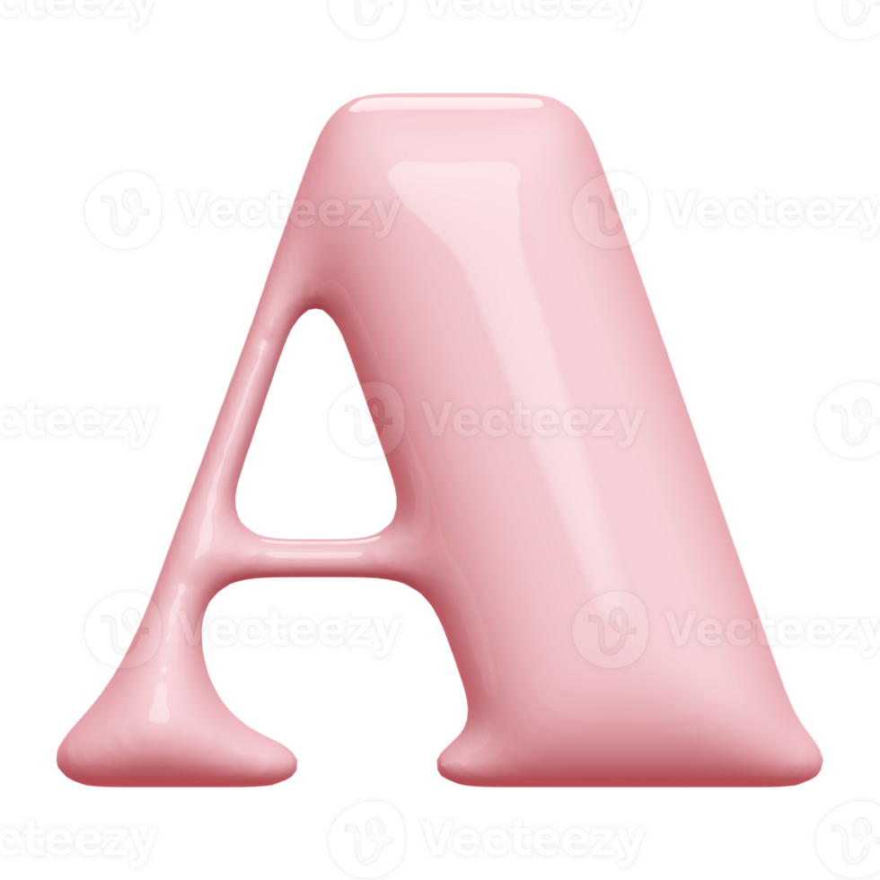 3D Font Letter A uppercase png