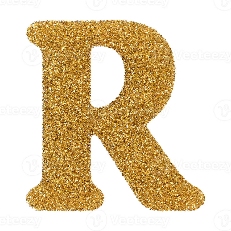 3D Font Letter R uppercase png