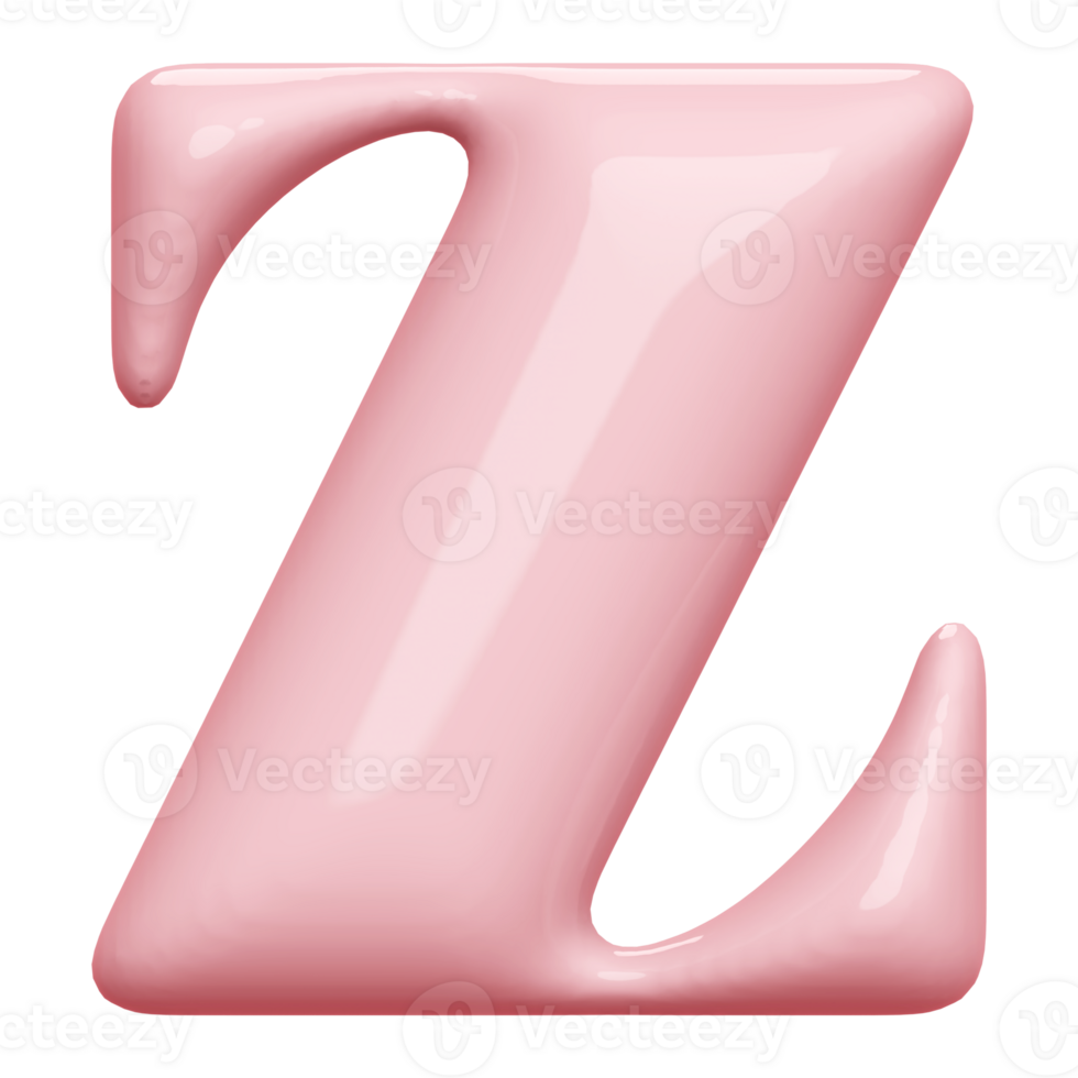 3D Font Letter Z uppercase png