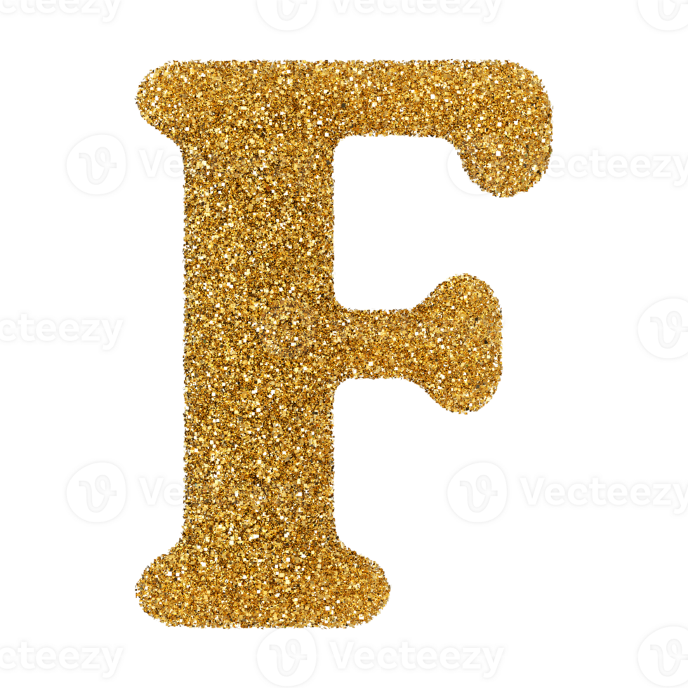 3D Font Letter F uppercase png