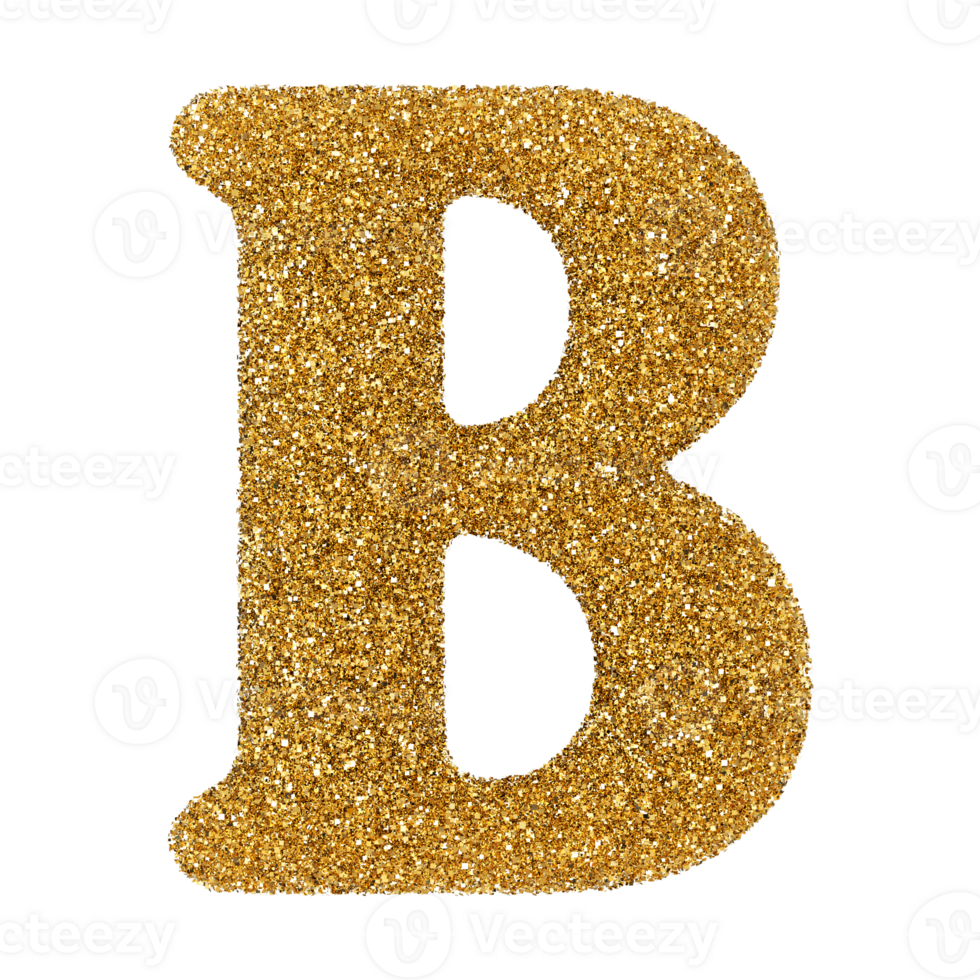 3D Font Letter B uppercase png