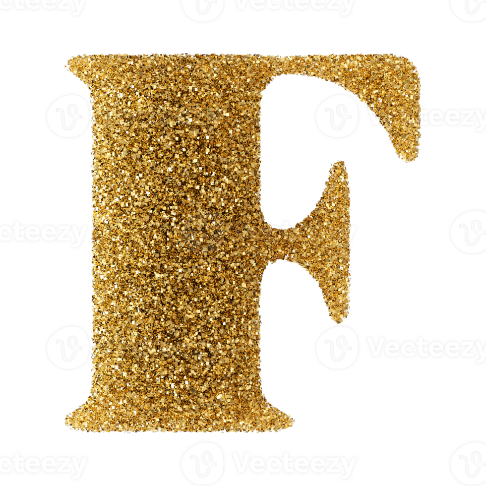 3D Font Letter F uppercase png