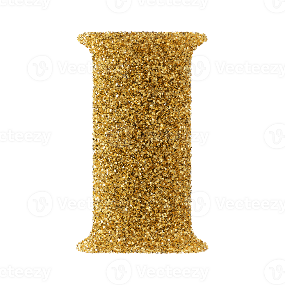 3D Font Letter I uppercase png