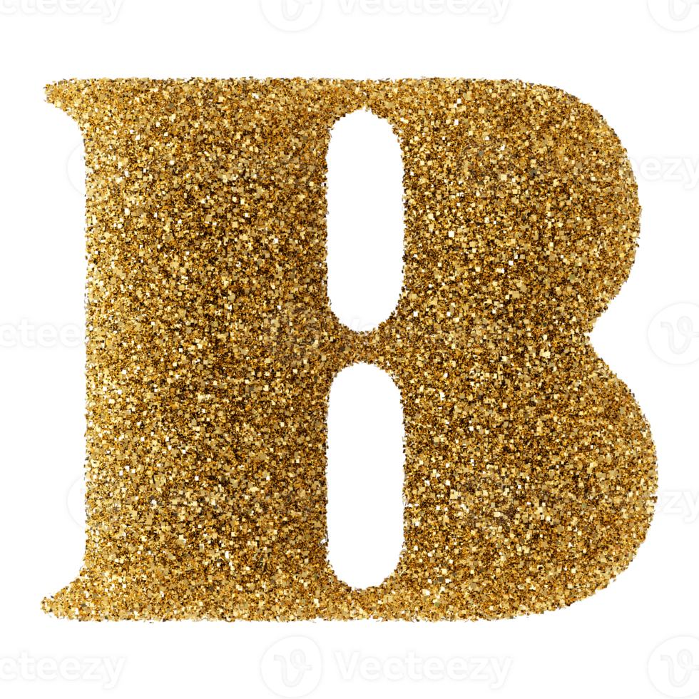 3D Font Letter B uppercase png