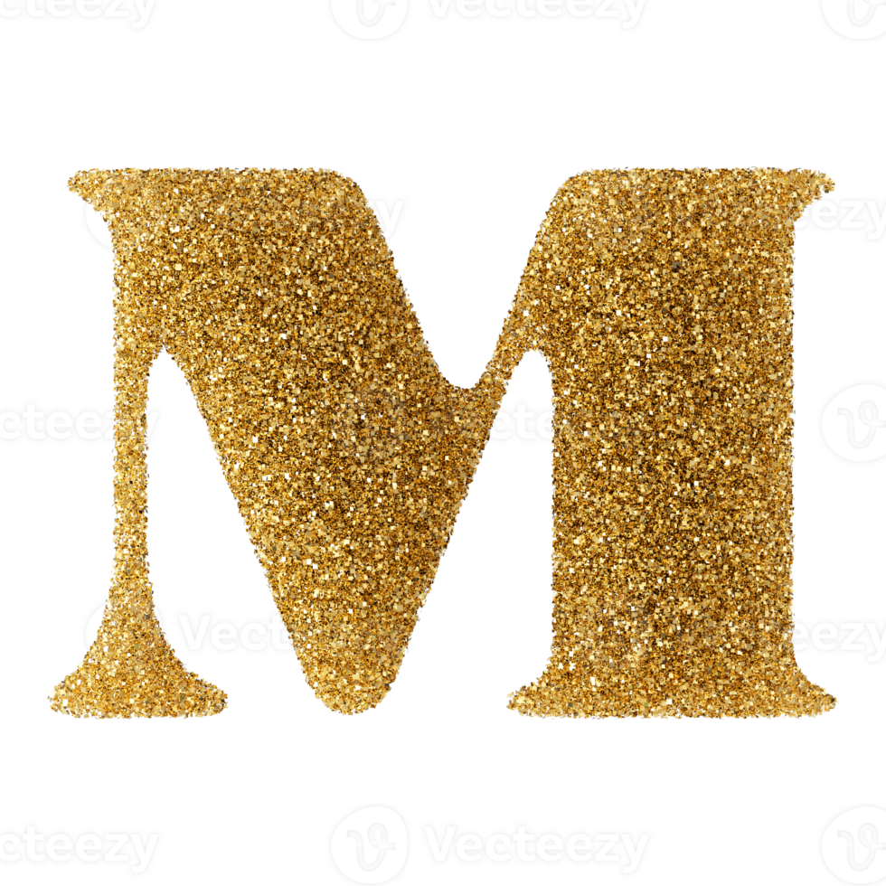 3D Font Letter M uppercase png
