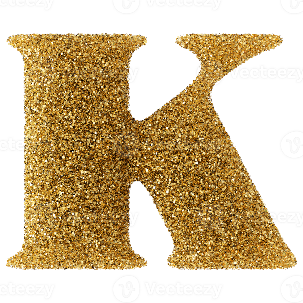 3D Font Letter K uppercase png