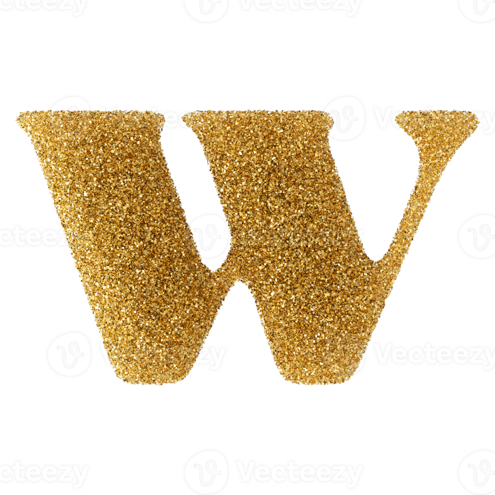 3D Font Letter W uppercase png