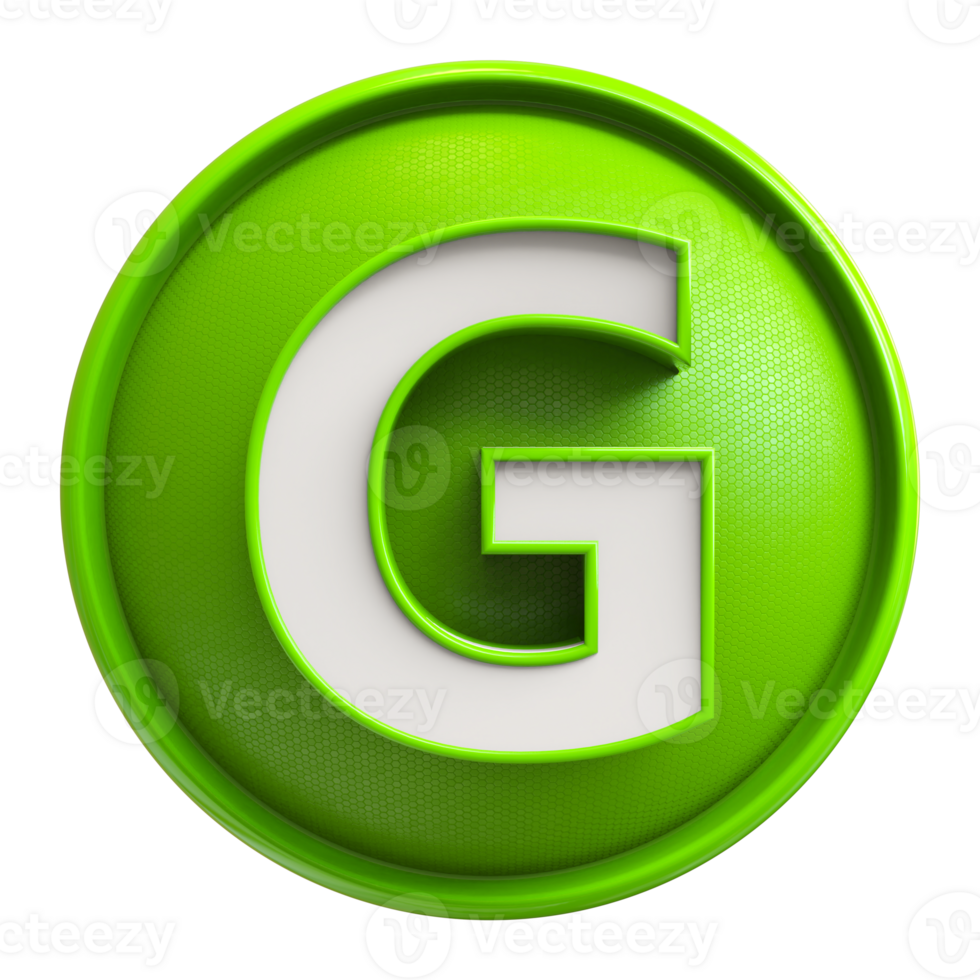 Icon 3D Font Letter G uppercase png