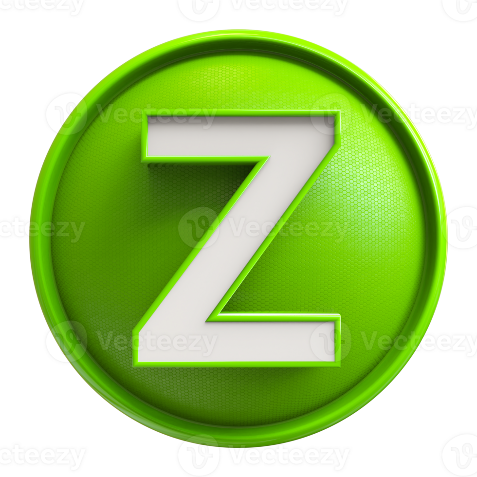 Icon 3D Font Letter Z uppercase png