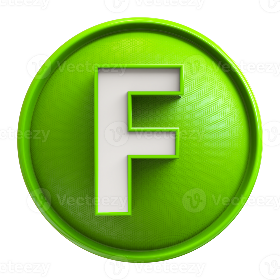 Icon 3D Font Letter F uppercase png