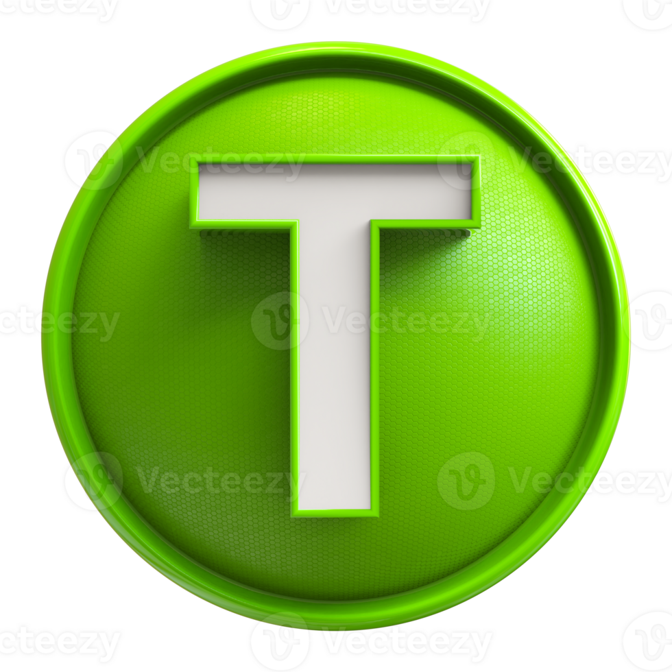 Icon 3D Font Letter T uppercase png