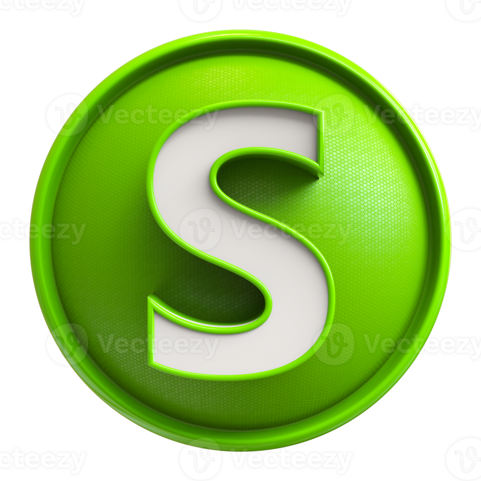 Icon 3D Font Letter S uppercase png