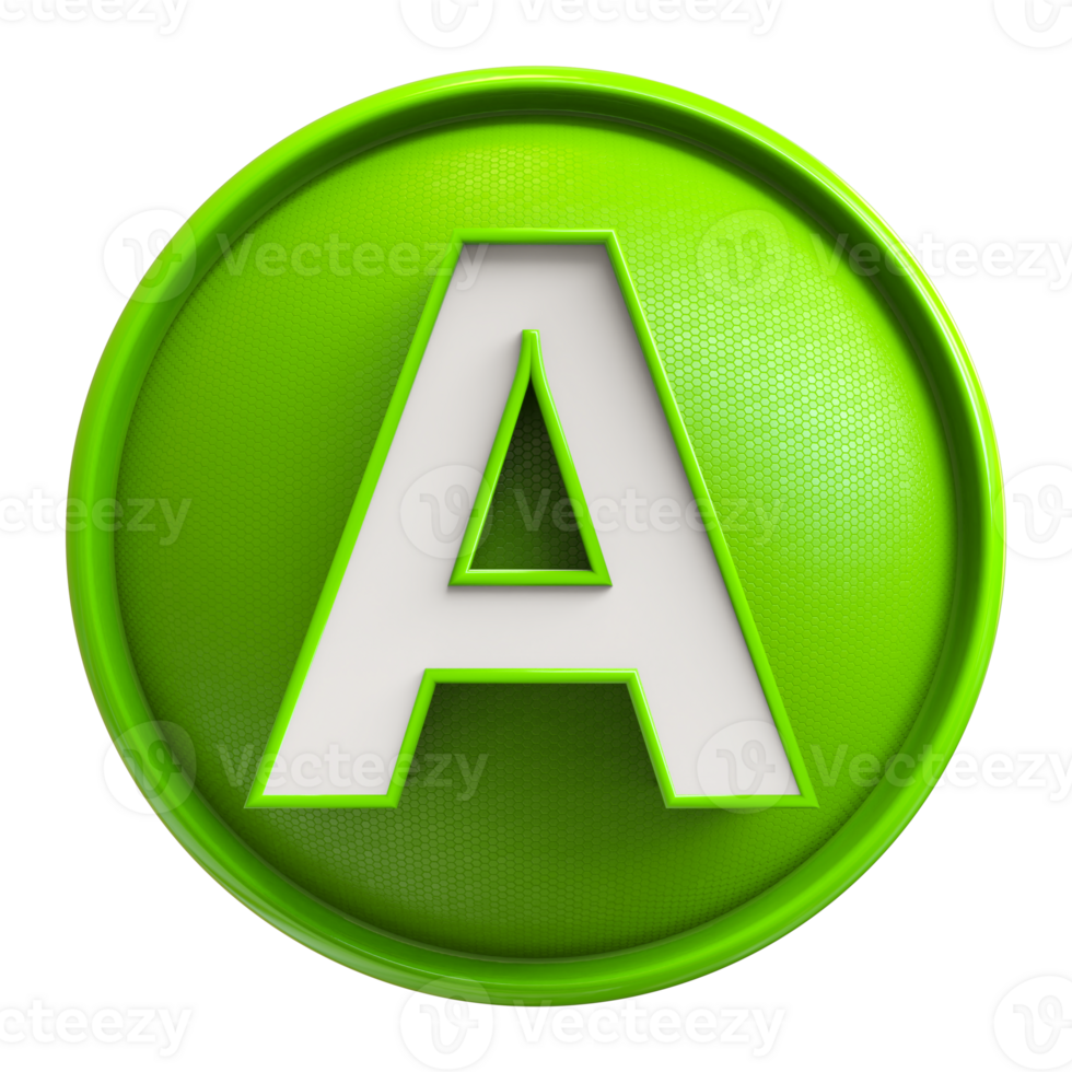 Icon 3D Font Letter A uppercase png