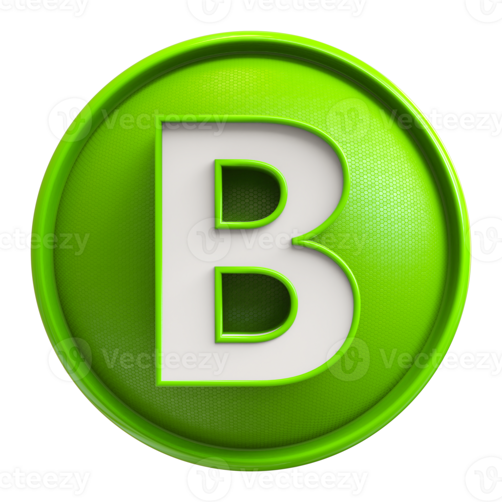 Icon 3D Font Letter B uppercase png