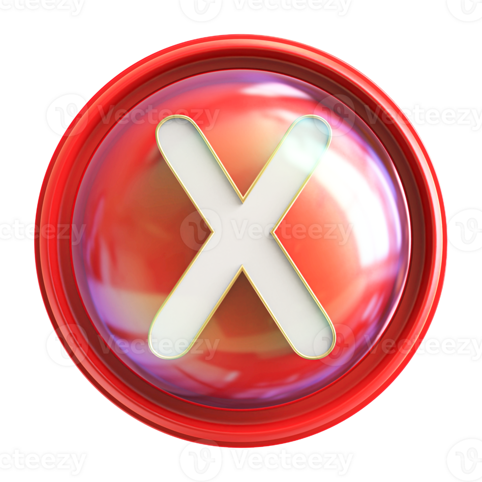 Icon 3D Font Letter X uppercase png