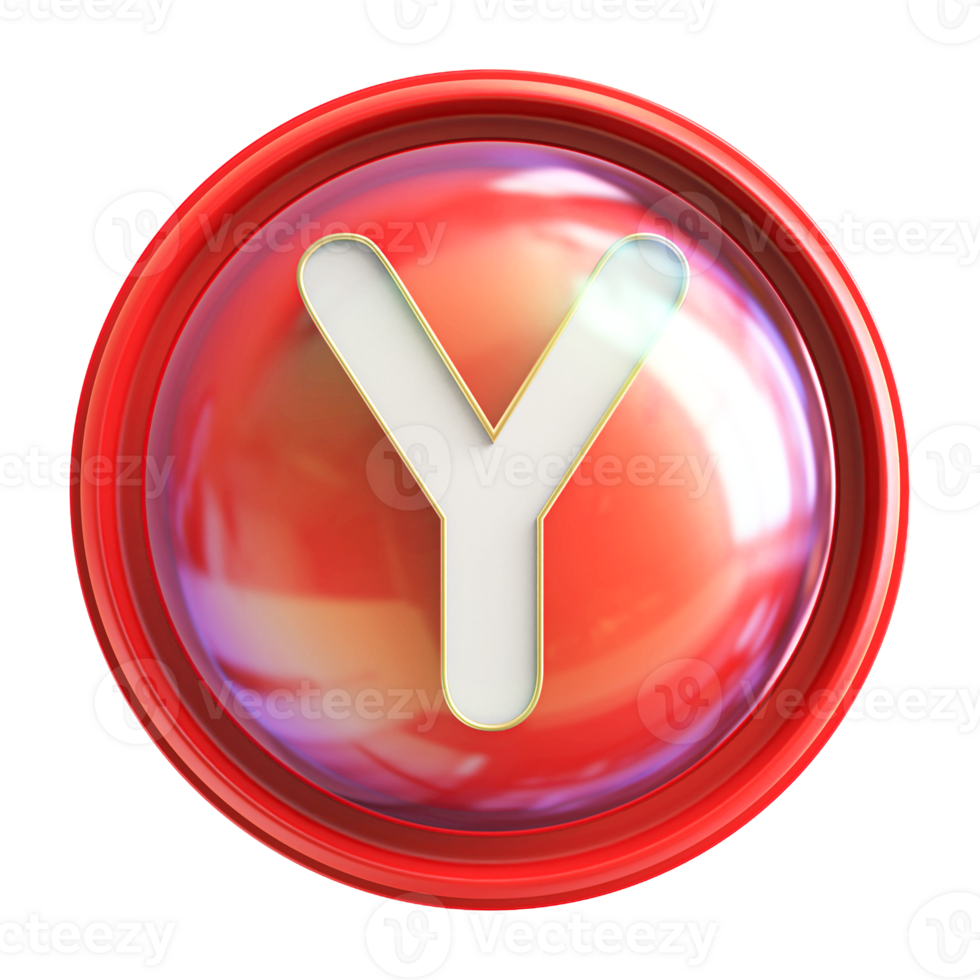 Icon 3D Font Letter Y uppercase png