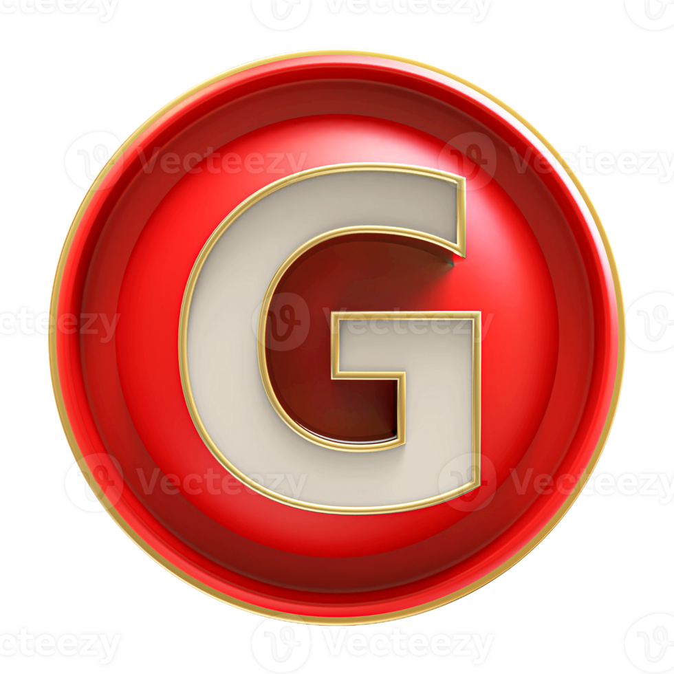 Icon 3D Font Letter G uppercase png