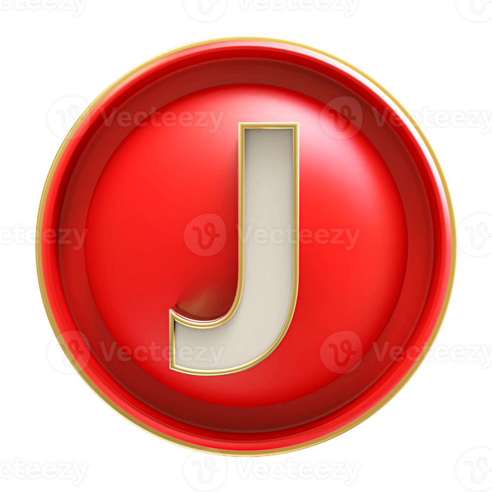 Icon 3D Font Letter J uppercase png
