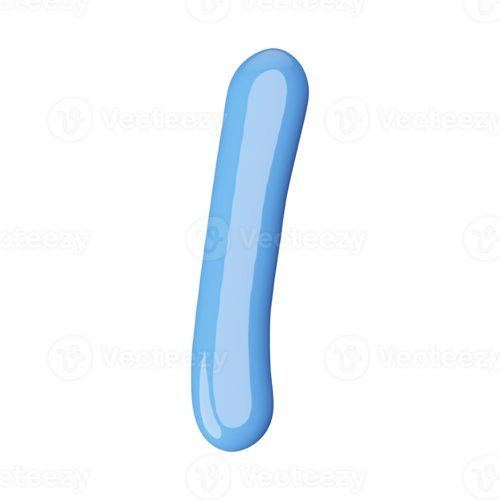 3D Font Letter I uppercase png