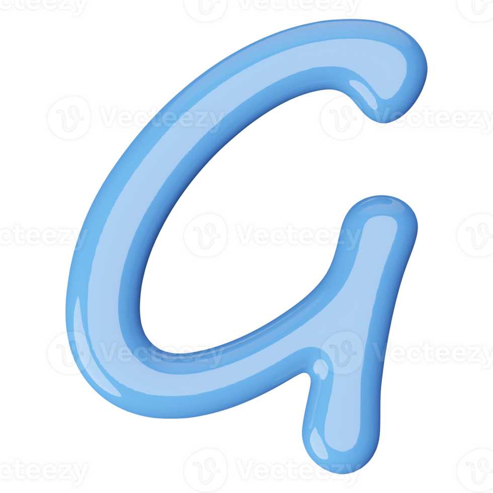 3D Font Letter G uppercase png