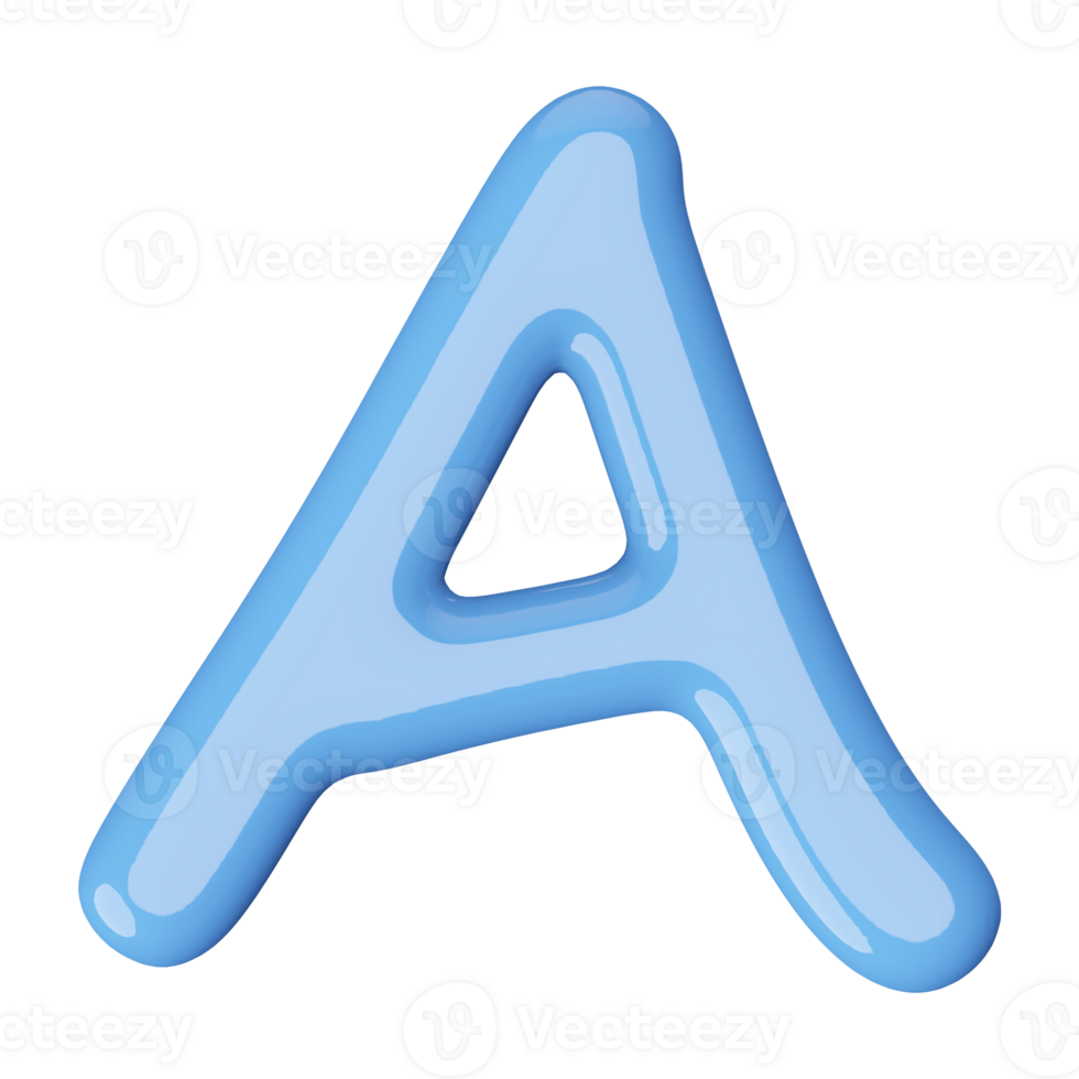 3D Font Letter A uppercase png