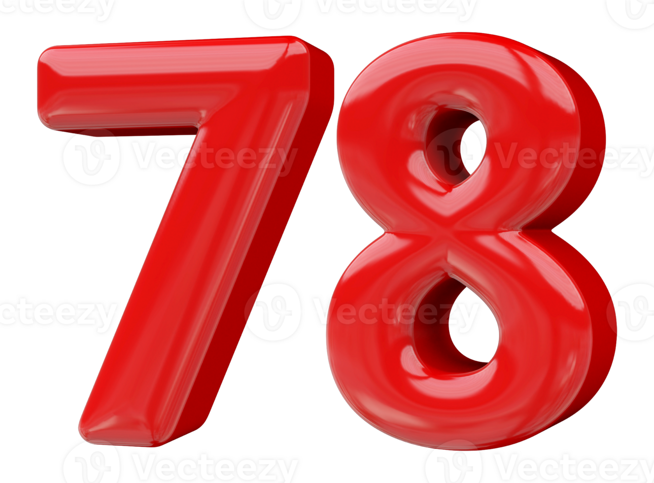 rood 3d aantal 78 png