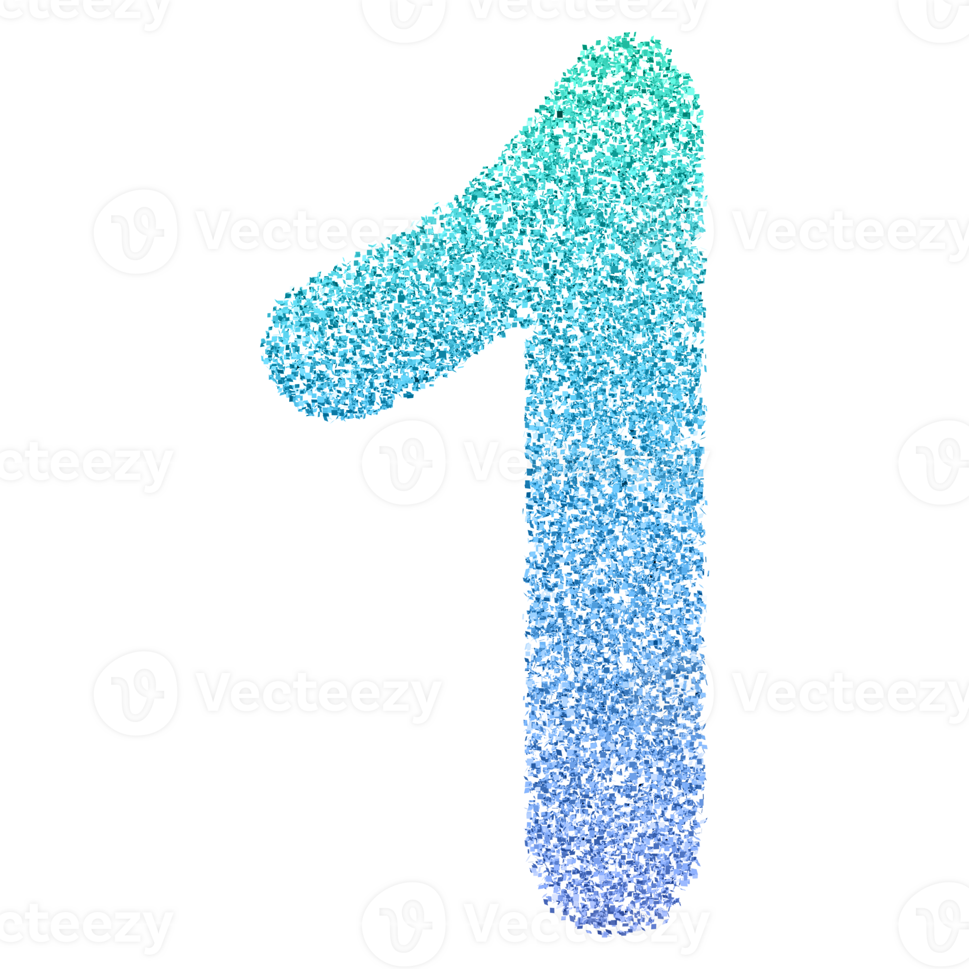 Gradient Glitter Number 1 46645811 PNG