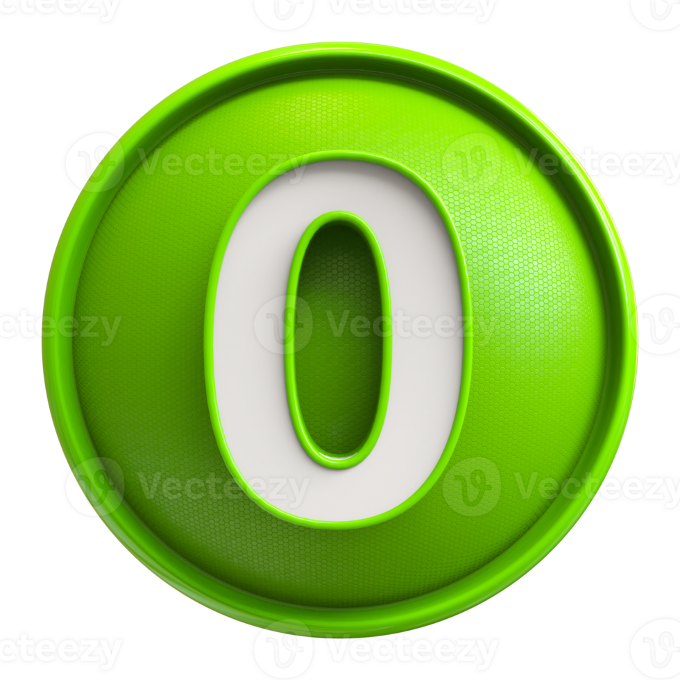 Icon 3D Number 0 png