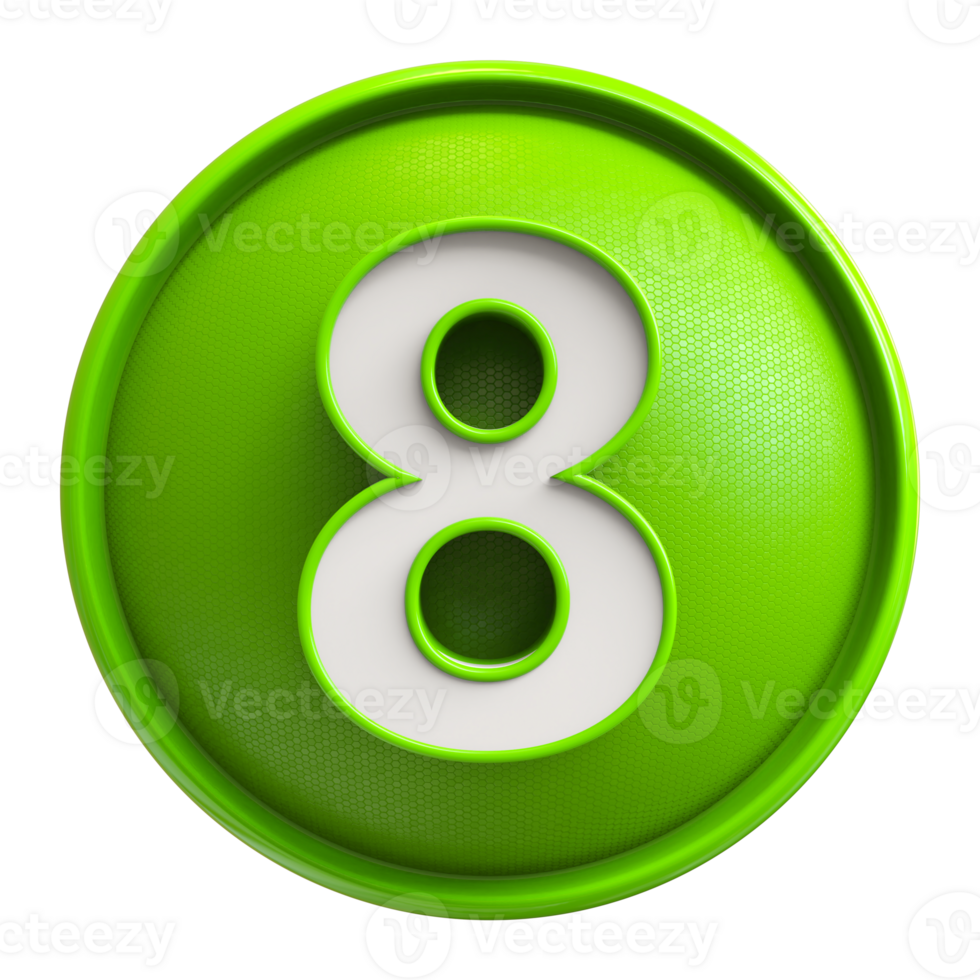 Icon 3D Number 8 png