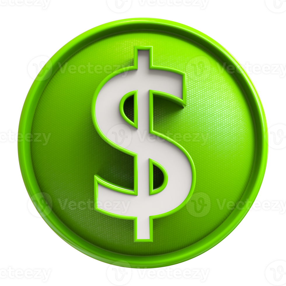Icon 3D Dollar Symbol png