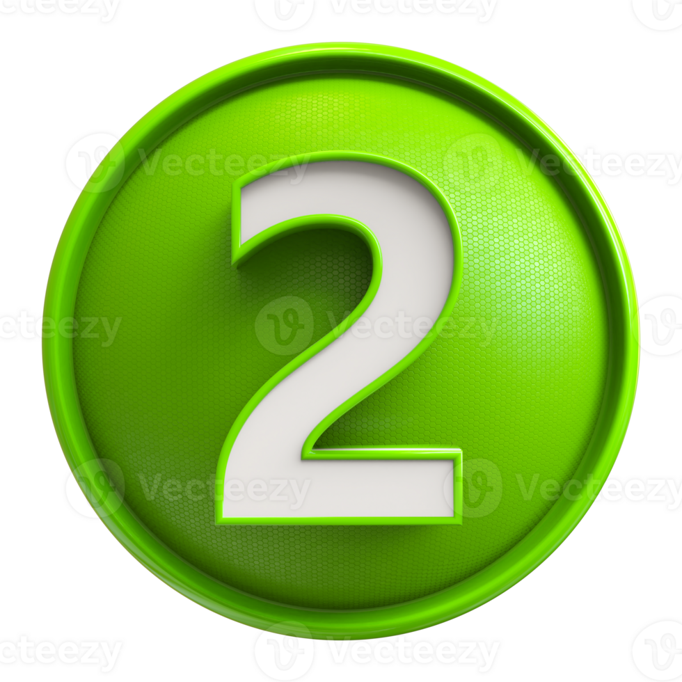 Icon 3D Number 2 png